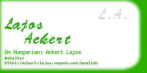 lajos ackert business card